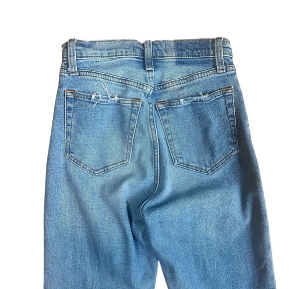 Abercrombie & Fitch The Ankle Straight Ultra High Rise Medium Wash Raw Hem 25/0L - Picture 11 of 13